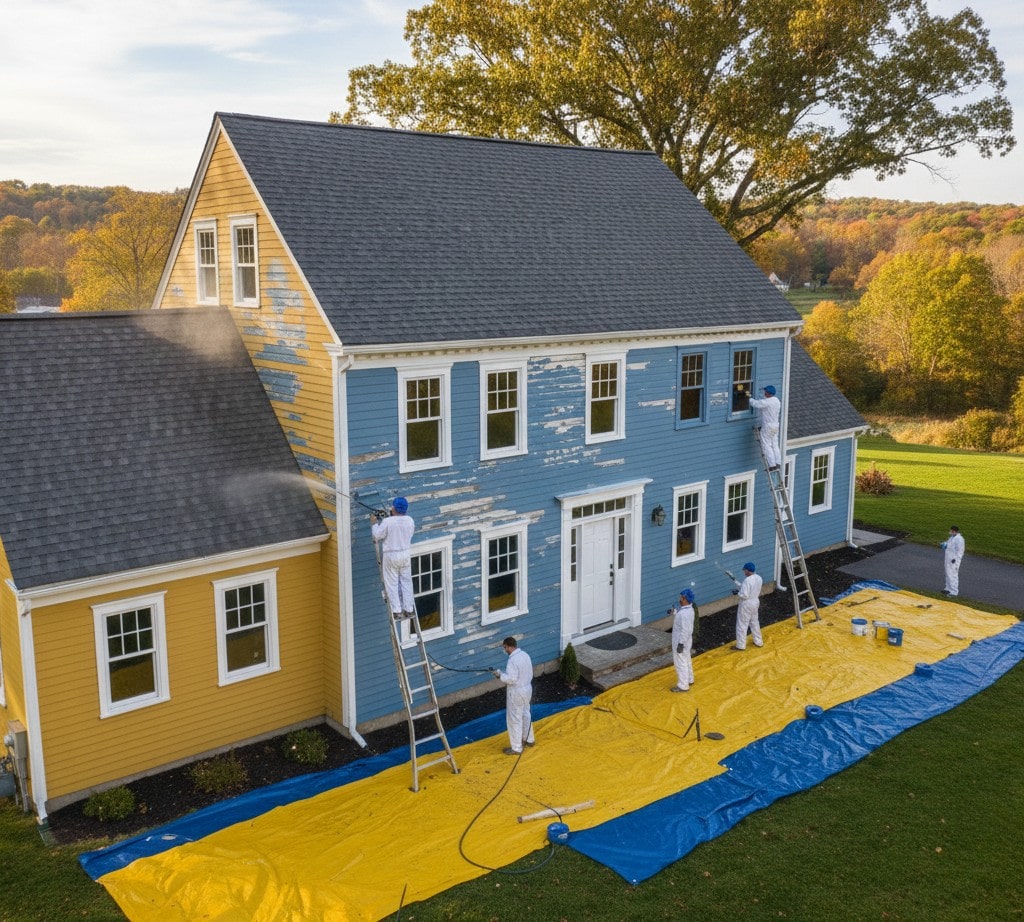 Critical prep work, including power washing and scraping peeling paint, ensures the longevity of your home’s exterior and prevents premature failure.